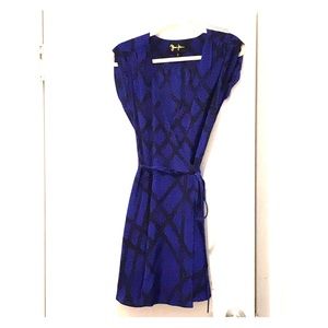 Yumi Kim blue and black wrap dress